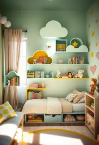 kids bedroom shelving ideas 1