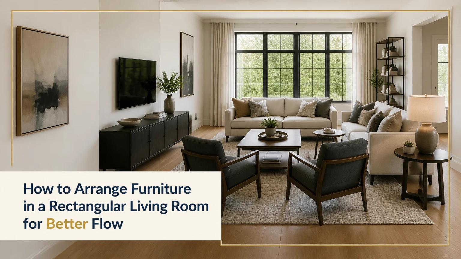 how to arrange furniture in a rectangular living room
