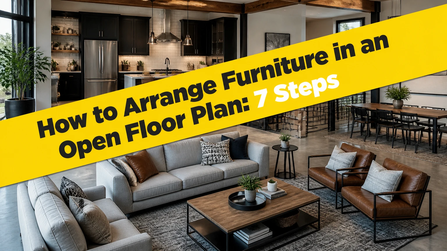how to arrange furniture in an open floor plan