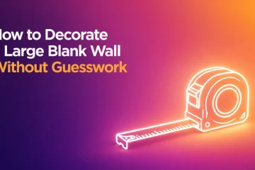 how to decorate a large blank wall