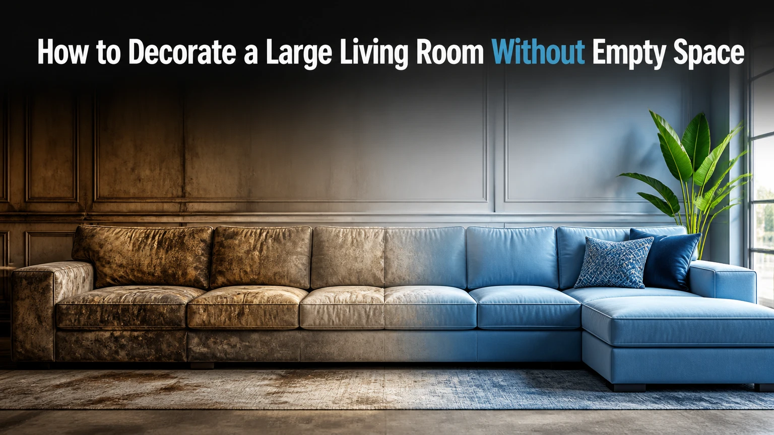 how to decorate a large living room