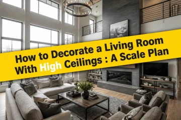 how to decorate a living room with high ceilings