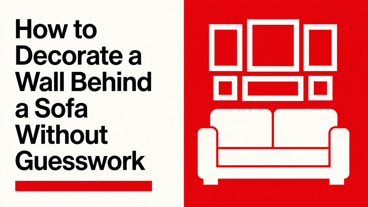 how to decorate a wall behind a sofa