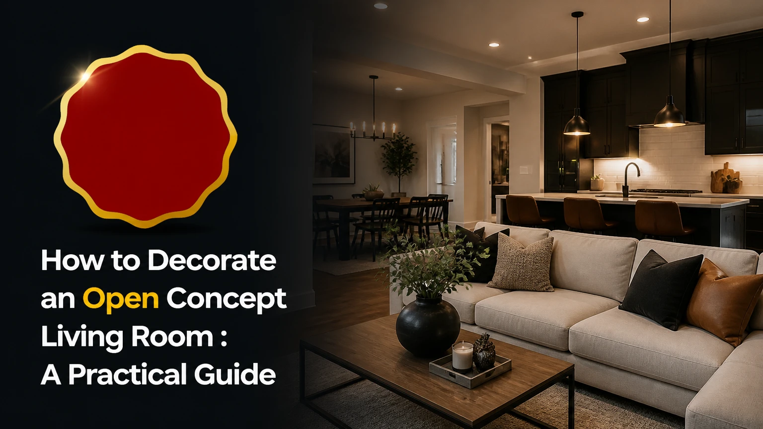 how to decorate an open concept living room