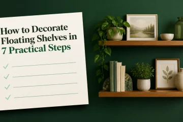 how to decorate floating shelves