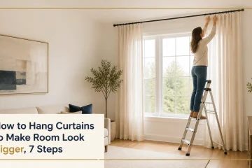 how to hang curtains to make room look bigger