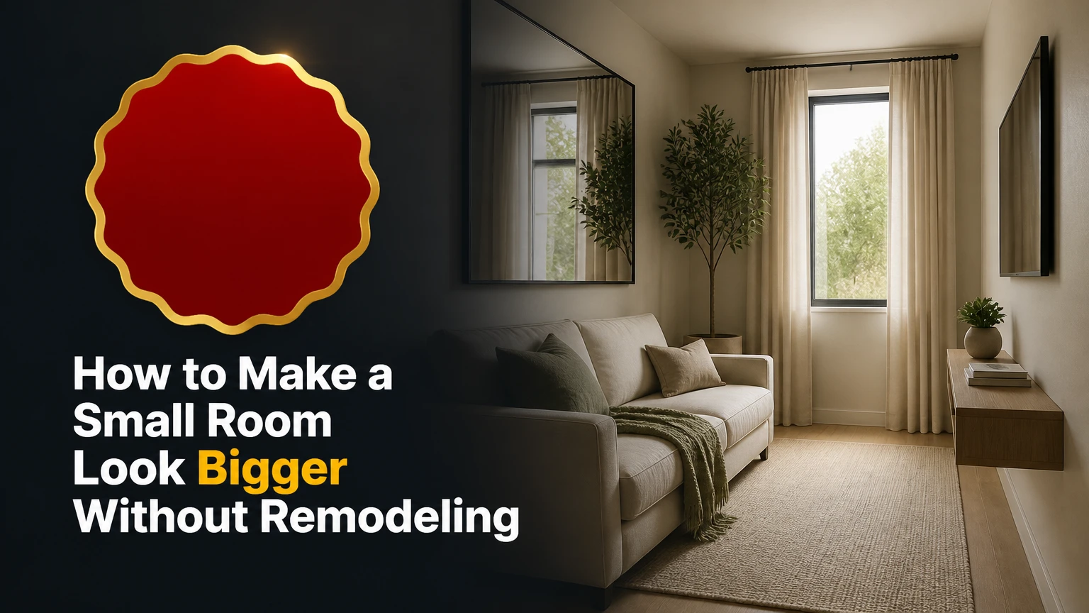 how to make a small room look bigger
