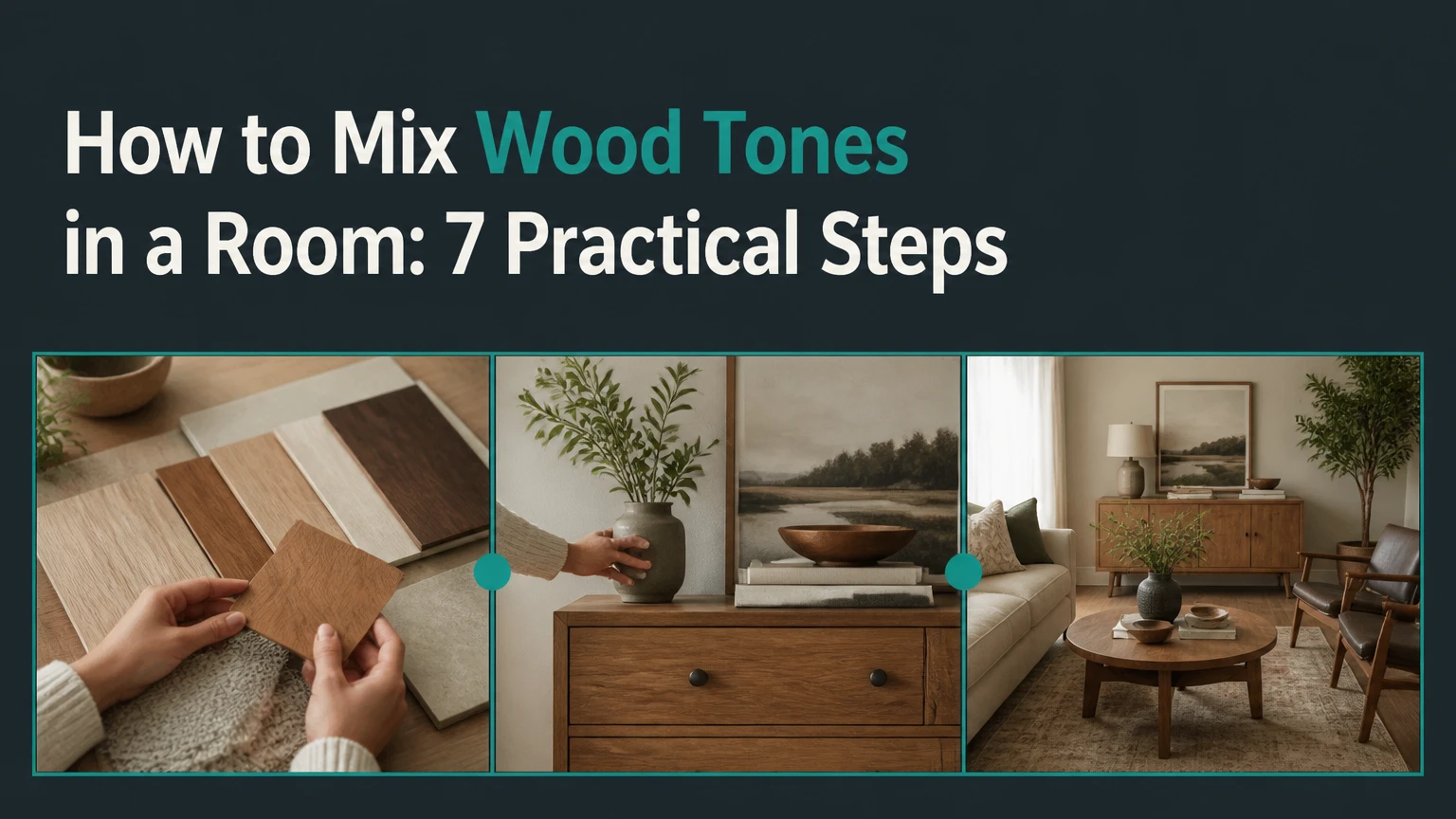 how to mix wood tones in a room