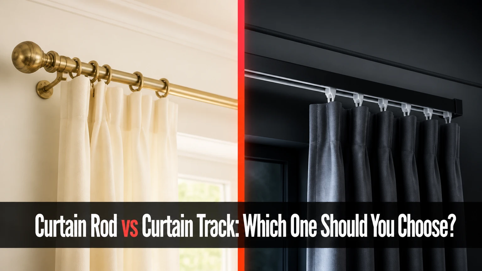 curtain rod vs curtain track