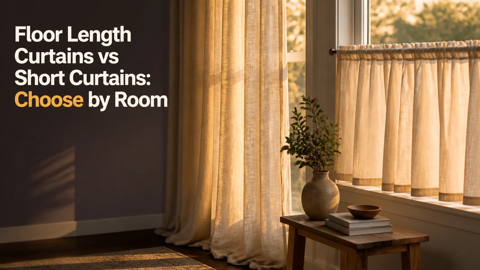 floor length curtains vs short curtains